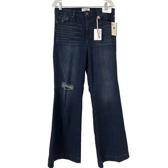NWT Jessica Simpson Lived In Vintage Size 30 True love Wide Leg Trousers - Picture 1 of 7